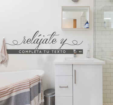 Vinilo para baño relájate y... - TenVinilo