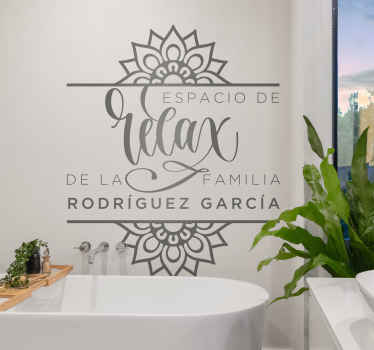 Vinilo baño espacio de relax de la familia... - TenVinilo