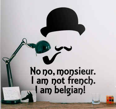 Sticker Personnage Hercule Poirot - TenStickers