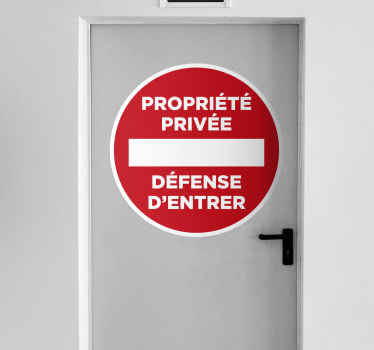 Stickers Signalisation propriété privée - TenStickers