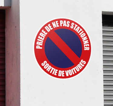 Sticker Garage sortie de voitures - TenStickers