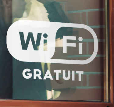 Sticker vitrine WIFI gratuit - TenStickers