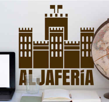 Vinilo skyline Aljafería silueta skyline - TenVinilo