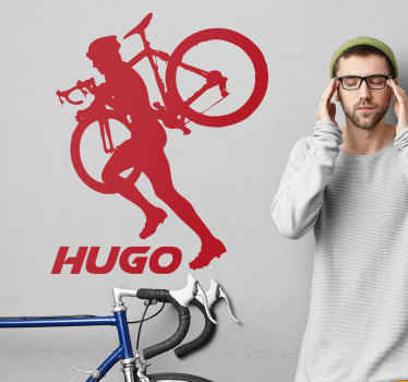 Vinilo bici ciclocross  personalizado - TenVinilo