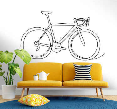 Vinilo bici bicicleta ciclocross linea - TenVinilo