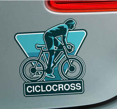 Pegatina para coche pegatina ciclocross - TenVinilo