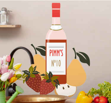 Pimm's O'clock drink sticker - TenStickers