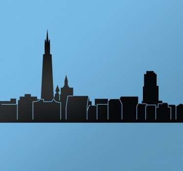 Skyline Antwerpen Muursticker - TenStickers