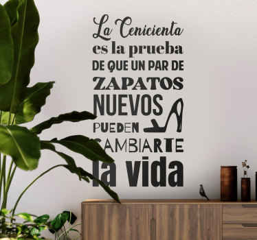 Vinilo frase célebre Cenicienta - TenVinilo