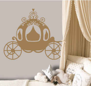 Vinilo cuento infantil calabaza Cenicienta - TenVinilo