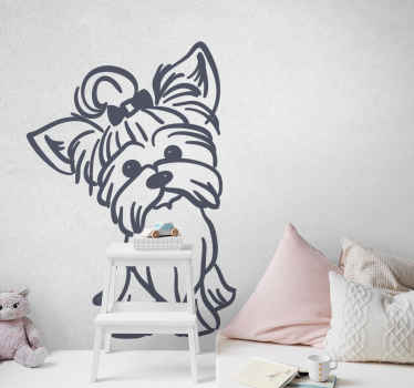 Yorkshire Silhouette dog sticker - TenStickers