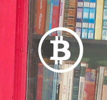 Vinilo para cristales símbolo Bitcoin monocolor - TenVinilo