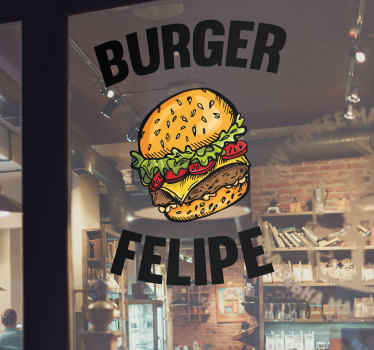 Vinilo para cristales logo hamburgueseria - TenVinilo