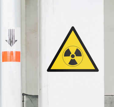 Señalética autoadhesiva peligro radiación - TenVinilo