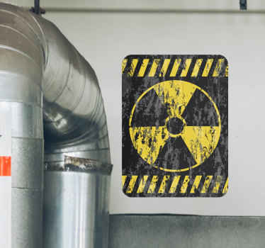 Señalética autoadhesiva cartel radiación - TenVinilo