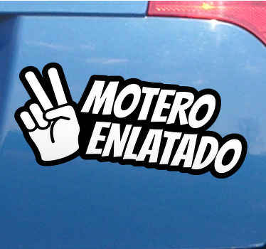 Vinilo coche frase motero enlatado - TenVinilo