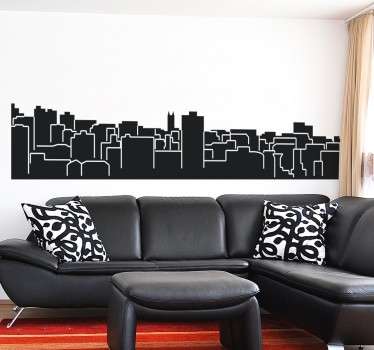 Bristol Skyline Wandtattoo - TenStickers