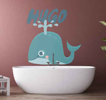 Vinilo pez Ballena bañera - TenVinilo