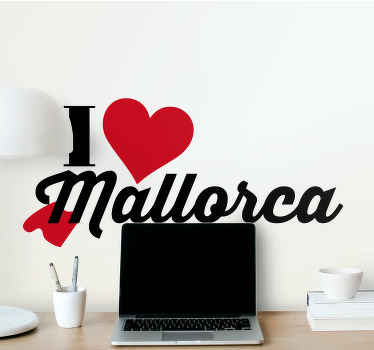 Vinilo de pared Mallorca Corazón - TenVinilo
