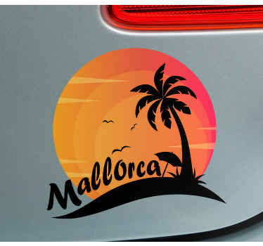 Pegatina para coche Mallorca Palmera - TenVinilo