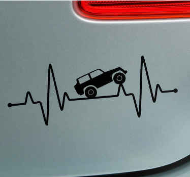 Pegatina para coche original latido todoterreno - TenVinilo