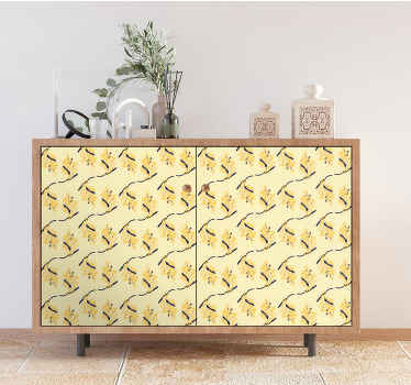 Vinilo para mueble Patrones de mimosas - TenVinilo
