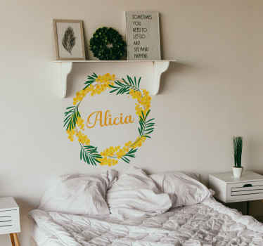 Vinilo flores Adhesivo redondeado Mimosa - TenVinilo