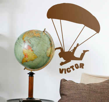 Sticker sport extrême parapente personnalisable - TenStickers