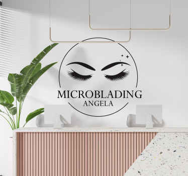 Vinilo de moda Microblading Cejas - TenVinilo