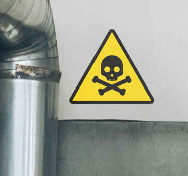 Señalética autoadhesiva señal toxico calavera - TenVinilo