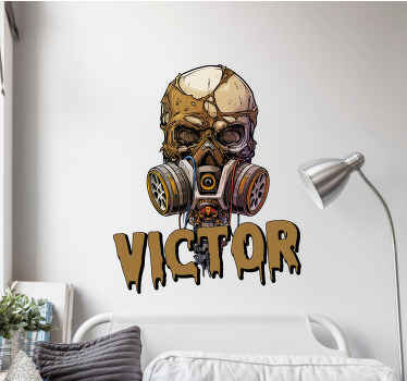 Vinilo monstruo calavera máscara tóxica - TenVinilo