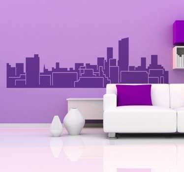 Leeds Skyline Sticker - TenStickers