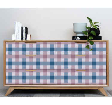 Vinilo para mueble Cuadrados Vichy - TenVinilo