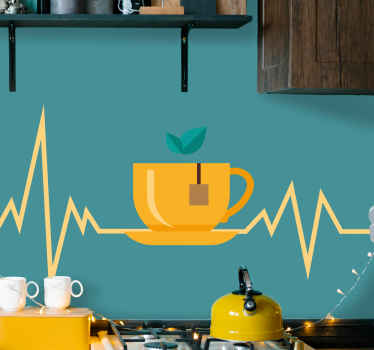 Pulse tea drink vinyl sticker - TenStickers