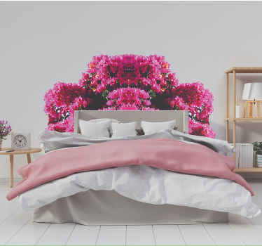 Vinilo flores Bugambilia Cabecero - TenVinilo