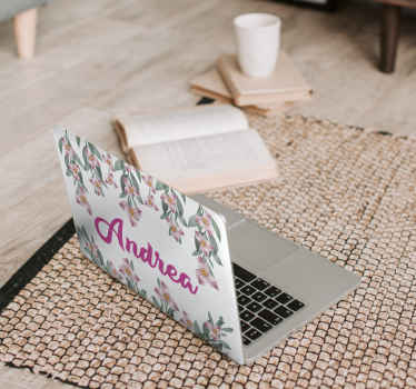 Vinilo para portátil Bugambilia Personalizable - TenVinilo