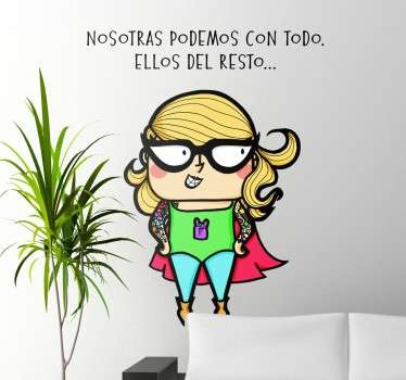 Vinilo decorativo superheroína - TenVinilo