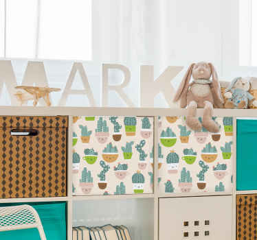 Nalepka za pohištvo lonci s kaktusi - TenStickers