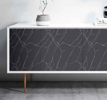 Lámina adhesiva para mueble efecto mármol negro - TenVinilo