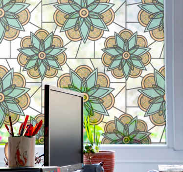 Lámina adhesiva para ventana floral - TenVinilo