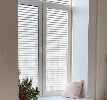 Vinilo para cristal líneas horizontales translúcidas - TenVinilo