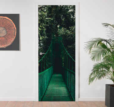 Vinilo para puerta puente colgante - TenVinilo