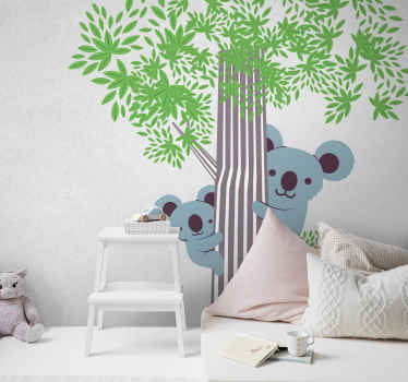 Sticker mural arbre à koalas - TenStickers