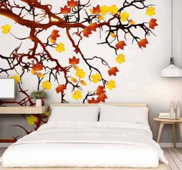 Autocollant mural arbre d'automne - TenStickers
