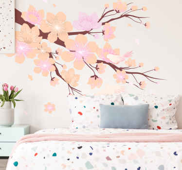 Sticker mural arbre à fleurs - TenStickers