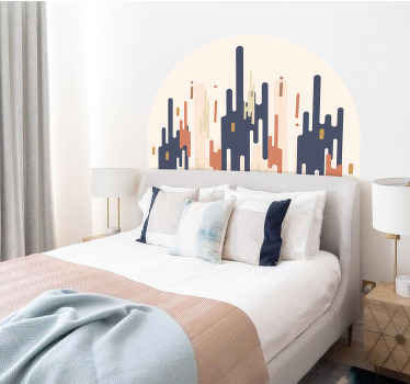 Sticker tête de lit formes géométriques - TenStickers