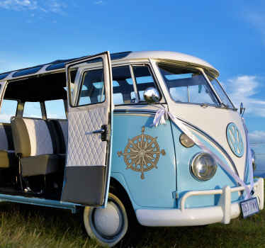 Kompas noordelijke ster camper sticker - TenStickers