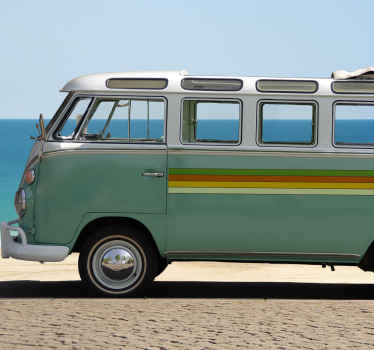Retro-strepen-camper-sticker - TenStickers