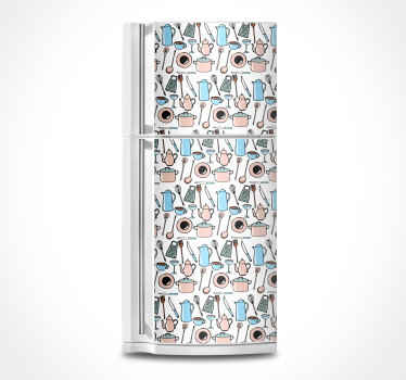 Koelkast sticker keuken apparatuur - TenStickers