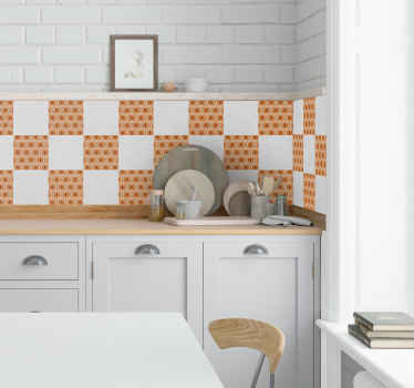 Keuken tegelstickers arabische retro bloemen - TenStickers